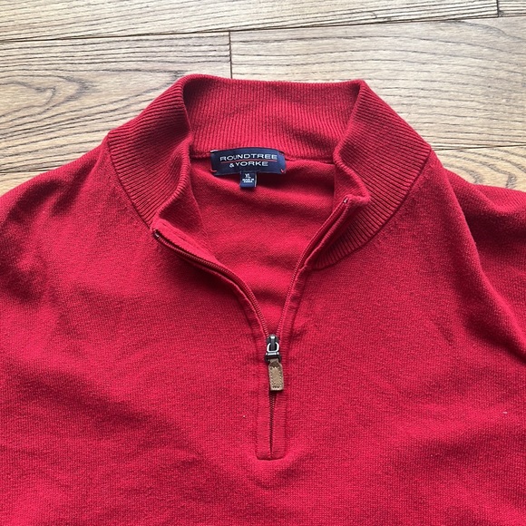 Roundtree & Yorke Trademark Men's Quarter Zip Pullover size XL - Picture 2 of 9